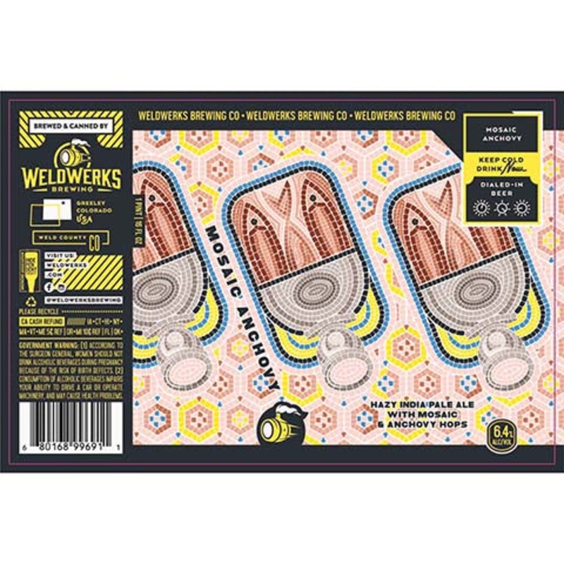 Weldwerks Mosaic Anchovy Hazy IPA 16OZ SINGLE CAN
