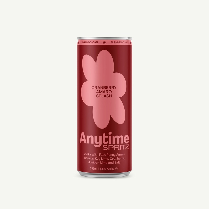 Anytime Spritz Cranberry Amaro Splash 6x 4-packs (24 Cans)