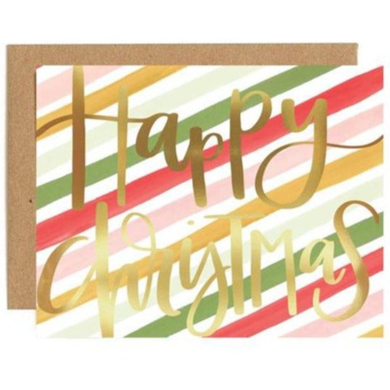 1Canoe2: Christmas Stripes Card