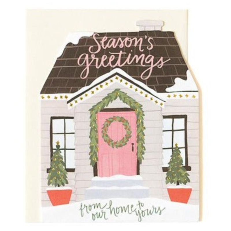 1Canoe2: Holiday House Cutout Card