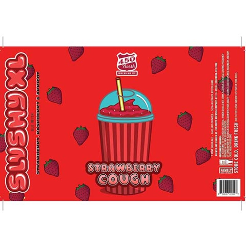 450 North Strawberry Cough Slushy XL Ale 16OZ SINGLE CAN