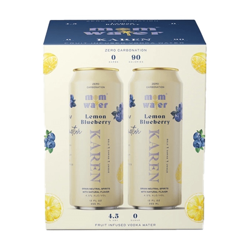 Mom Water Karen – Lemon Blueberry Cocktail 12.oz 4 Pack