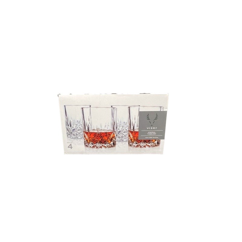 Viski Admiral Tumblers 10 oz Rock Glass 4 Pack