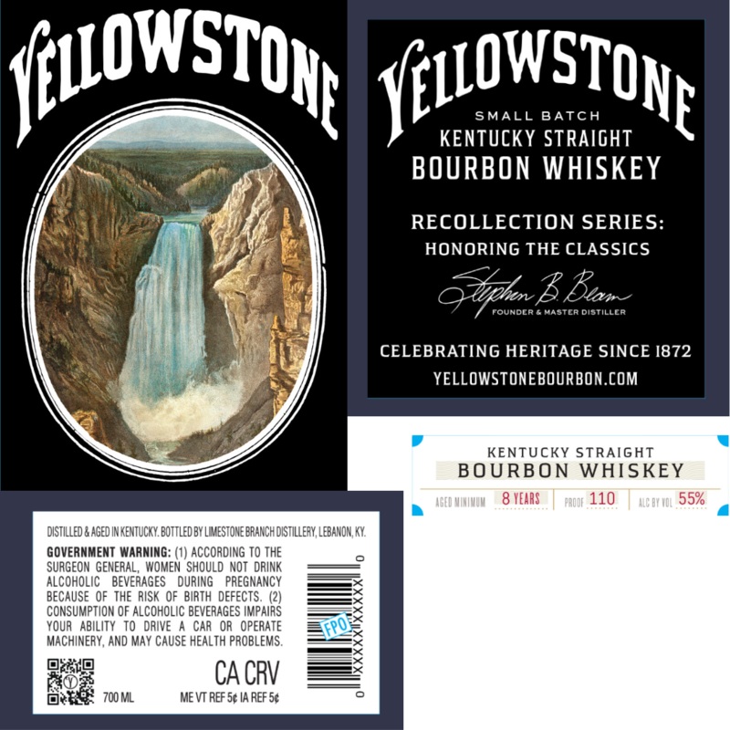 Yellowstone Recollection Series 8 Year Old Straight Bourbon Whiskey