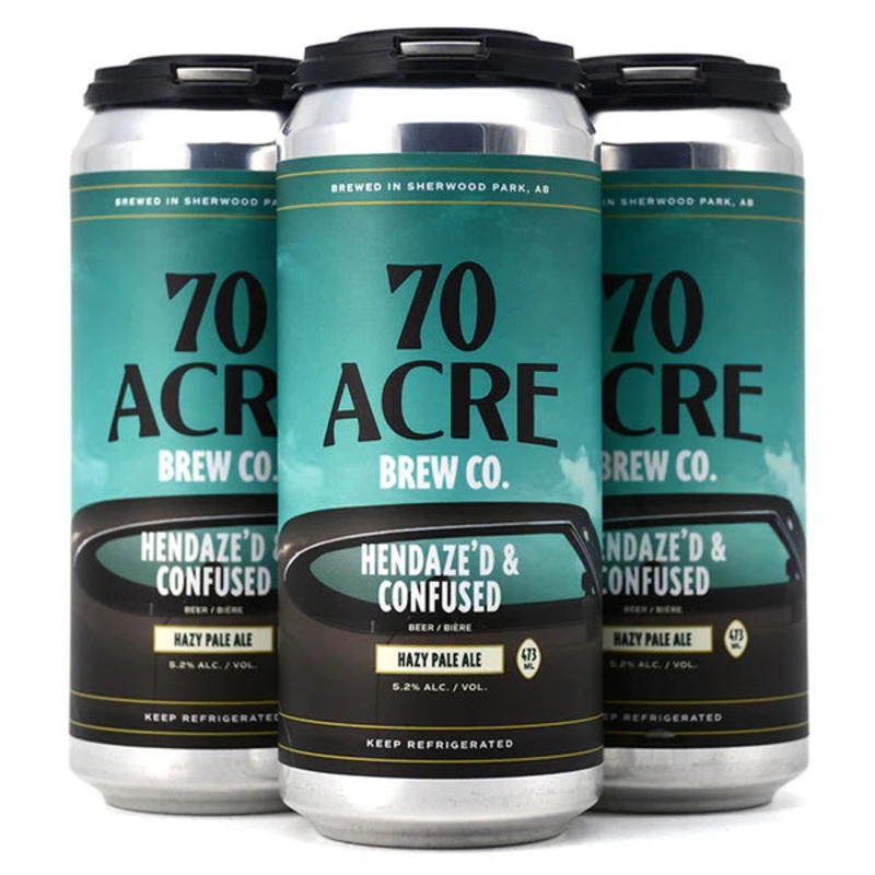 70 ACRE HENDAZED & CONFUSED HAZY PALE 473ML 4PK CAN @ Windermere [1041187] 1892 ml