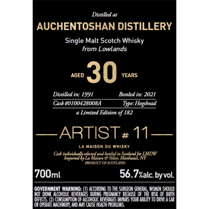 Auchentoshan Aged 30 Years Single Malt Scotch Whisky 700ML BTL