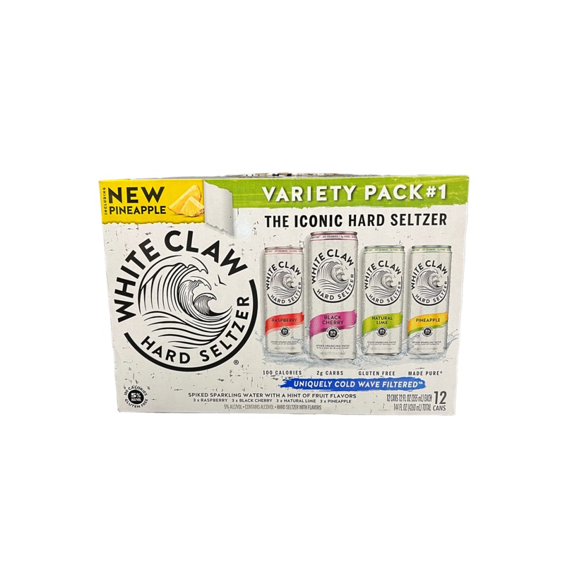 White Claw Variety #1 Hard Seltzer 12 Pack Cans