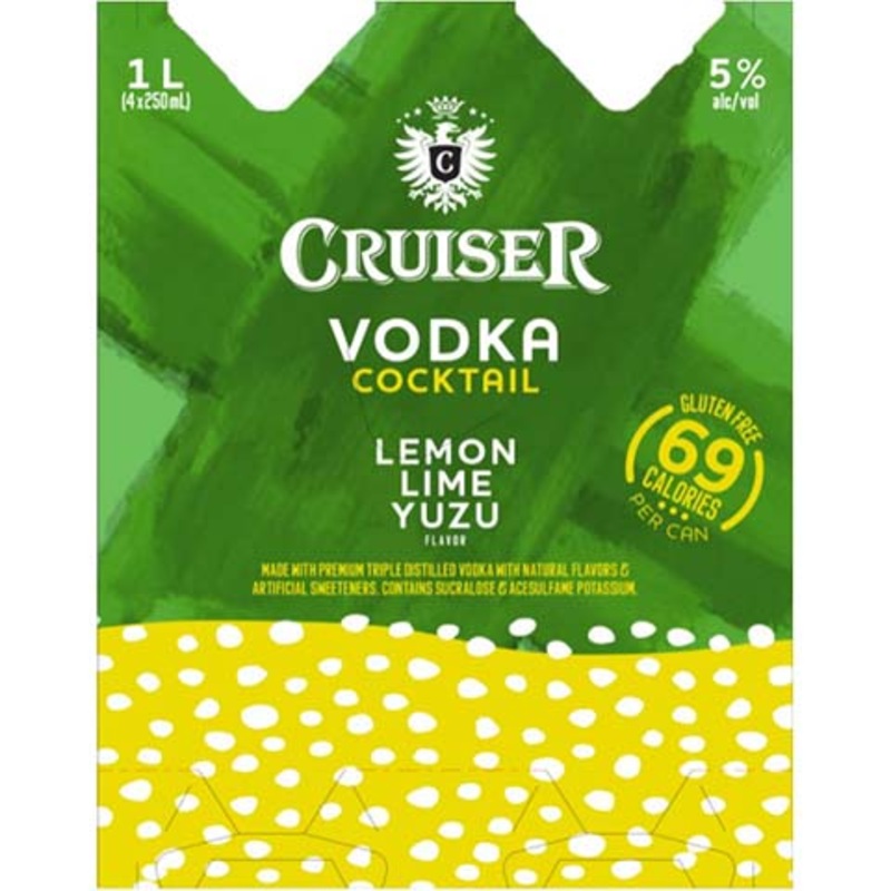Cruiser Lemon Lime Yuzu Vodka Cocktail 250ML CAN