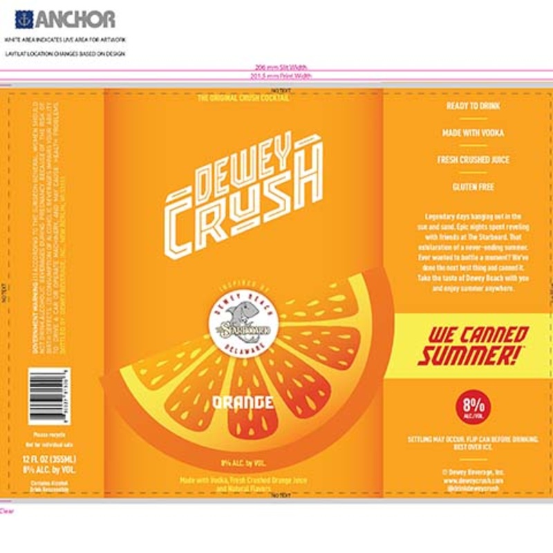 Dewey Crush Orange 12OZ SINGLE BTL