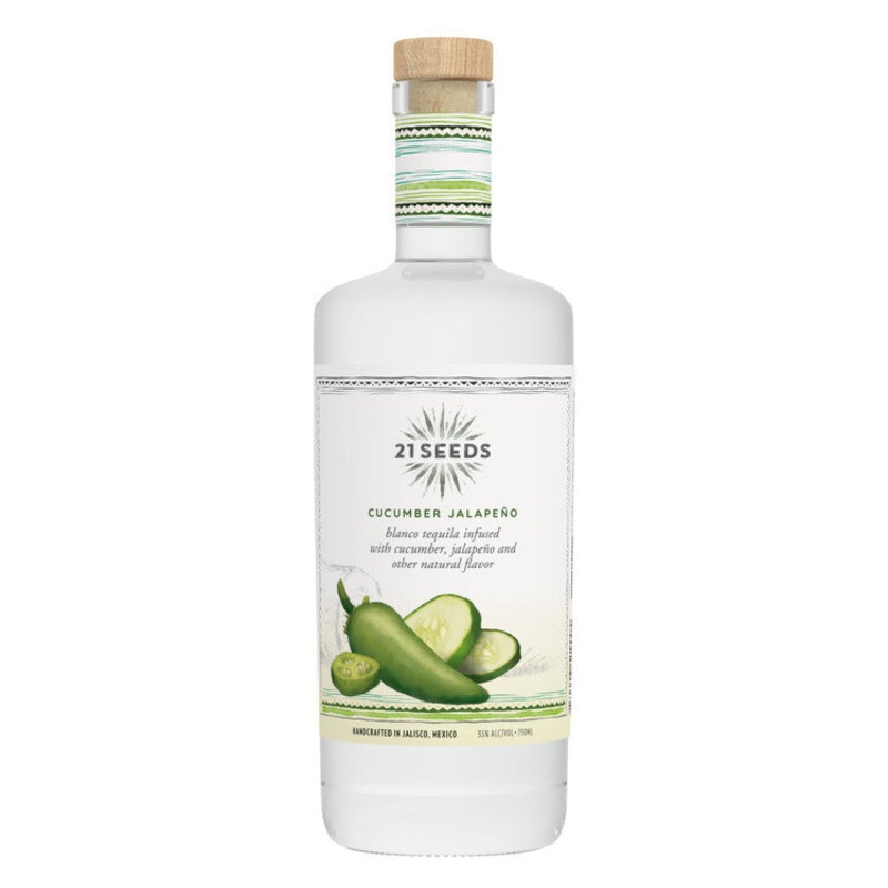 21 SEEDS CUCUMBER JALAPENO INFUSED BLANCO TEQUILA 70 750ML 750ML
