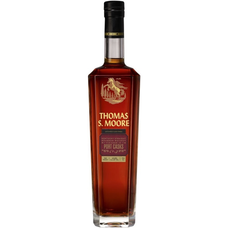 THOMAS S. MOORE STRAIGHT BOURBON EXTENDED CASK FINISH PORT CASKS 98.9 750ML 750ML