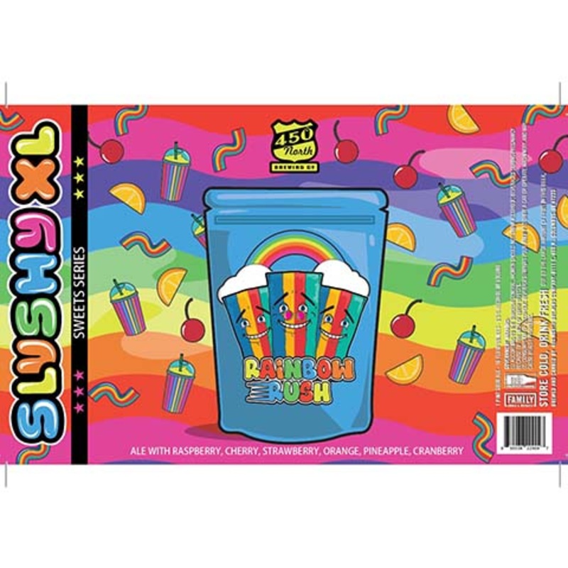 450 North Slushy XL Rainbow Slush Sour Ale 16OZ SINGLE CAN