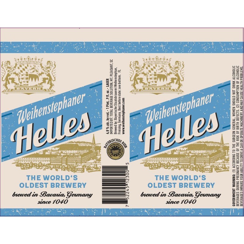 WEIHENSTEPHANER HELLES LAGER 6/4P CANS 16.9 oz (24)