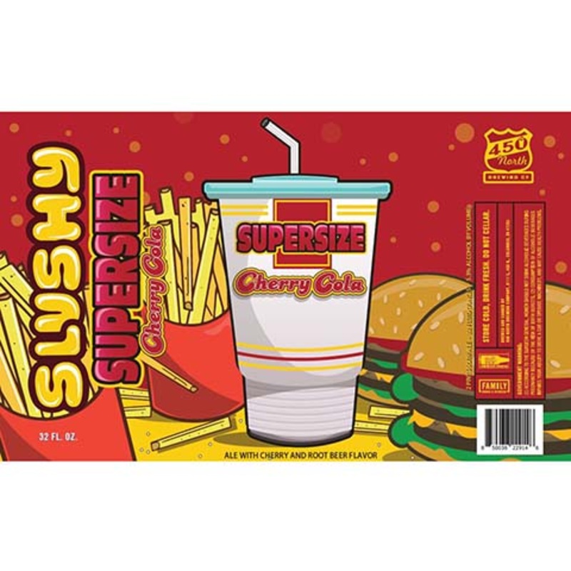 450 North Slushy Supersize Cherry Cola 32OZ SINGLE CAN