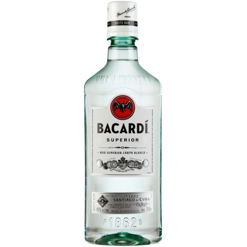 BACARDI LIGHT RUM SUPERIOR 80 750ML 750ML