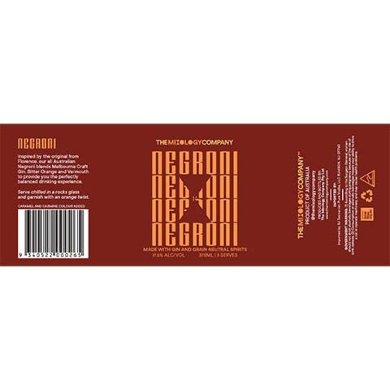 The Mixology Negroni 375ML BTL