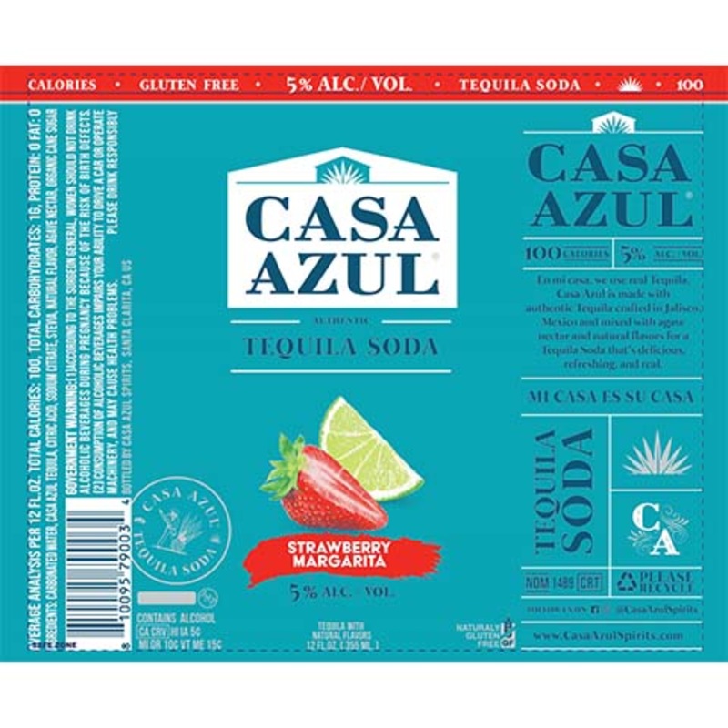 Casa Azul Strawberry Margarita 12OZ SINGLE BTL