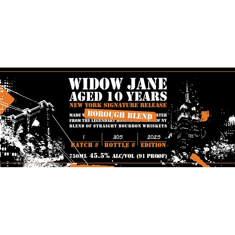 Widow Jane 10 Year Bourbon  Borough Blend (New York Signature Release)