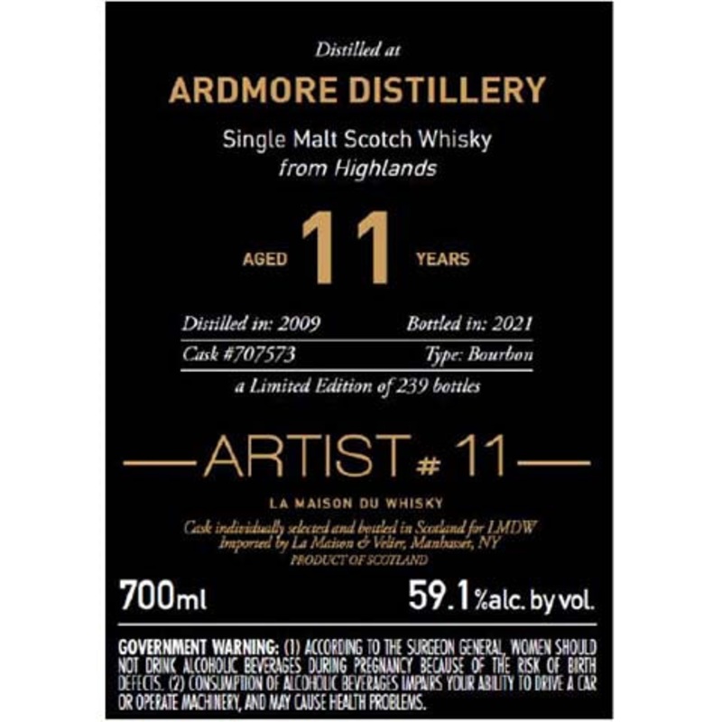 Ardmore Aged 11 Years Scotch Whisky 700ML BTL