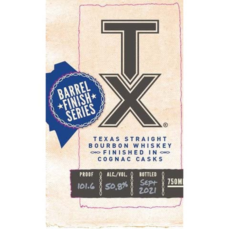 TX Barrel Finish Series Texas Straight Bourbon Whiskey 750ML BTL