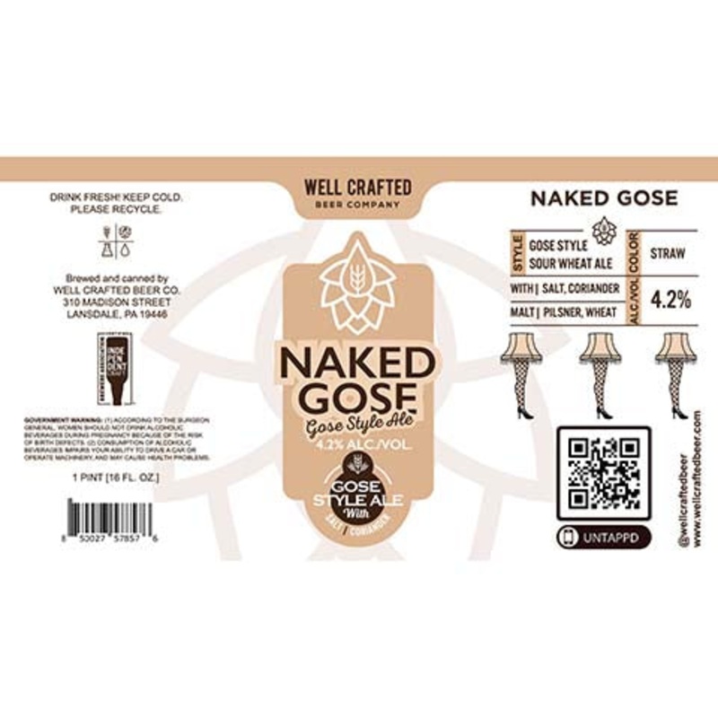 Well Crafted Naked Gose 16OZ SINGLE CAN