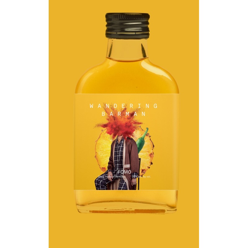 Wandering Barman FOMO – Pineapple Turmeric Organic Vodka Sling 100ml 4 Pack