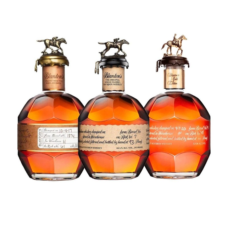 Blanton’s Original Single Barrel 700ml, Blantons Gold Edition 700ml, Blantons Straight From The Barrel 700ml Special