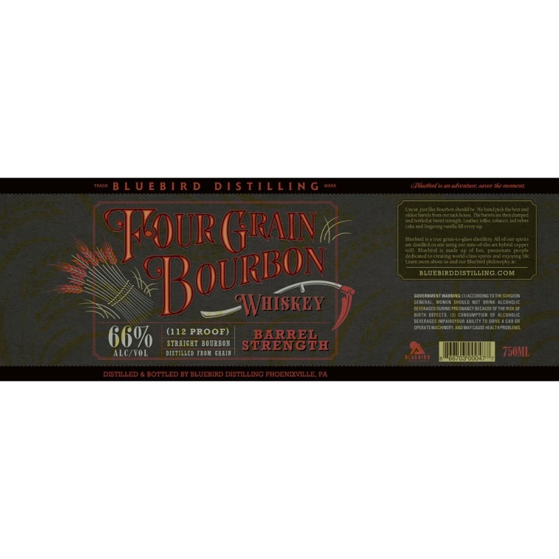 Bluebird Distilling Four Grain Barrel Strength Bourbon