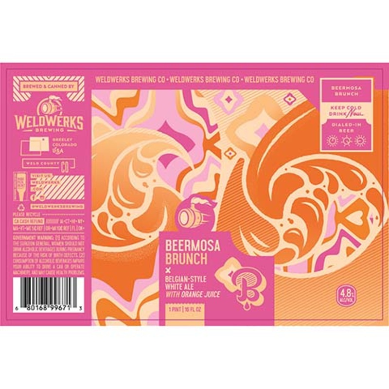 Weldwerks Beermosa Brunch Belgian White Ale 16OZ SINGLE CAN