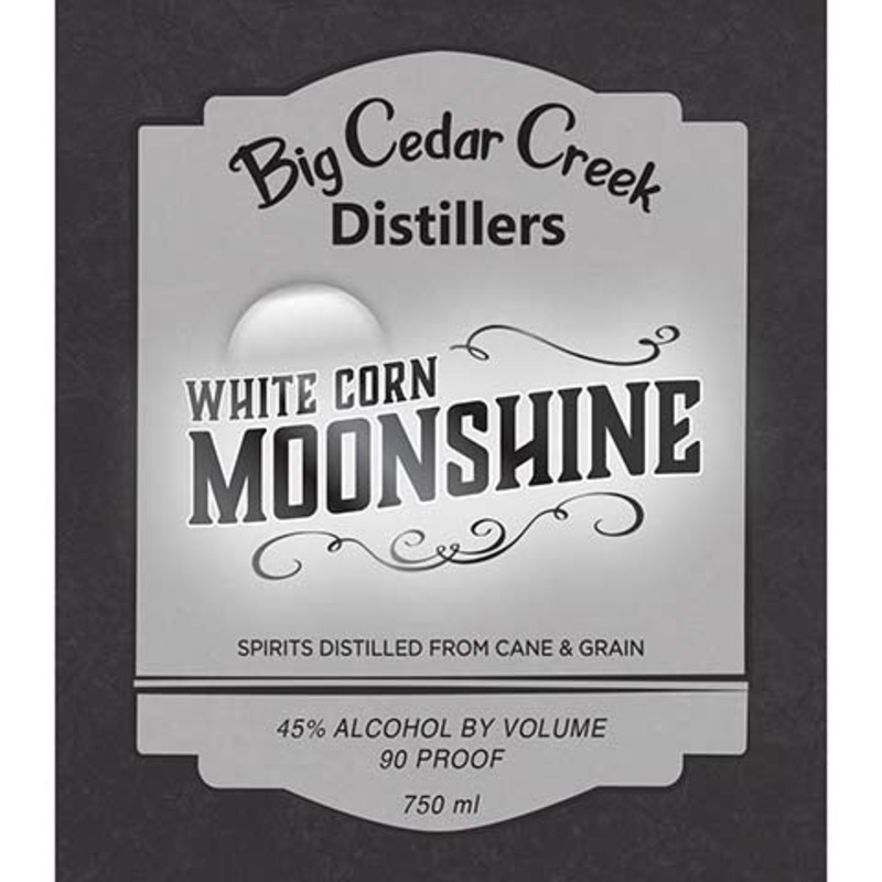 Big Cedar Creek Distillers White Corn Moonshine 750ML BTL