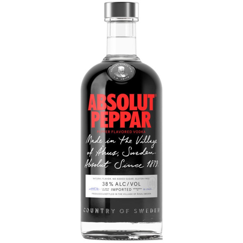 ABSOLUT CHILI PEPPER FLAVORED VODKA PEPPAR 76 750ML 750ML