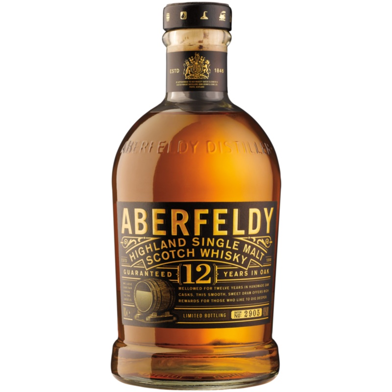 ABERFELDY SINGLE MALT SCOTCH 12 YR 80 W/ GIFT TIN BOX 750ML 750ML