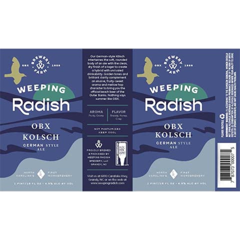 Weeping Radish OBX Kolsch 16OZ SINGLE CAN