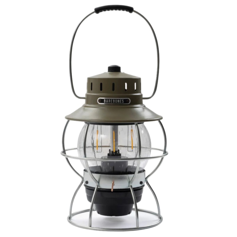 Barebones Railroad Lantern – Olive Green