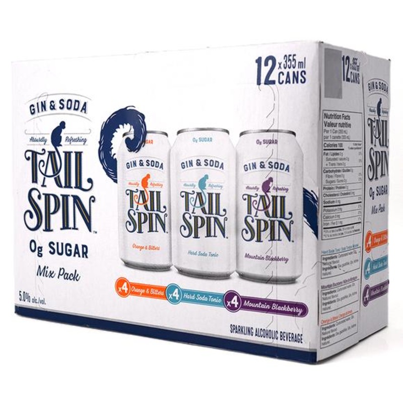 TAIL SPIN GIN 0G MIXER 12PK