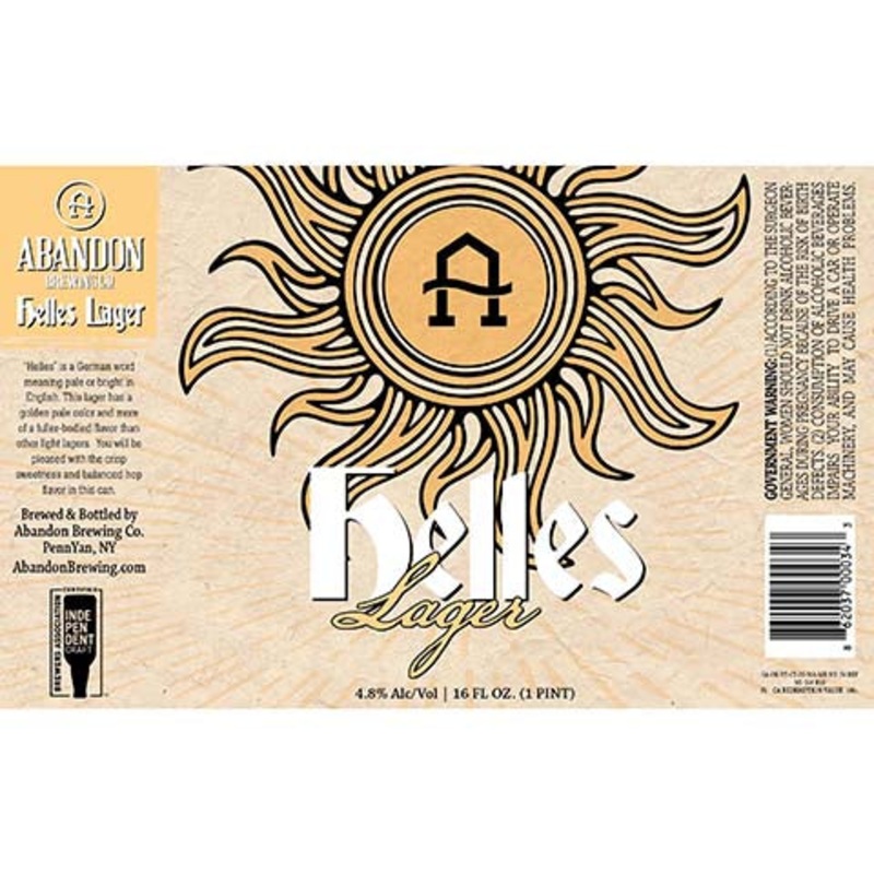 Abandon Helles Lager 16OZ SINGLE CAN