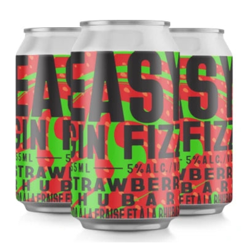 EASY GIN FIZZ STRAWBERRY RHUBARB 355ML 4PK CAN @ Lethbridge [1056671] 1420 ml