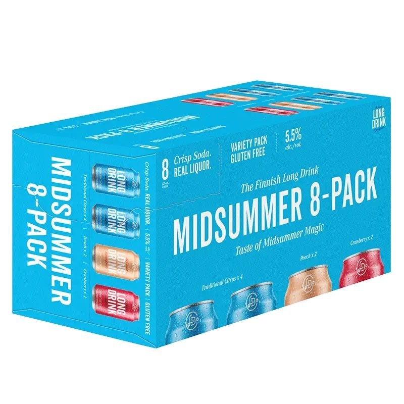 The Long Drink ‘Midsummer’ Flavored Gin Variety 8-Pack 8PK 12OZ CAN