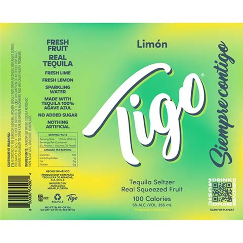 Tigo Limon Tequila Seltzer 355ML CAN