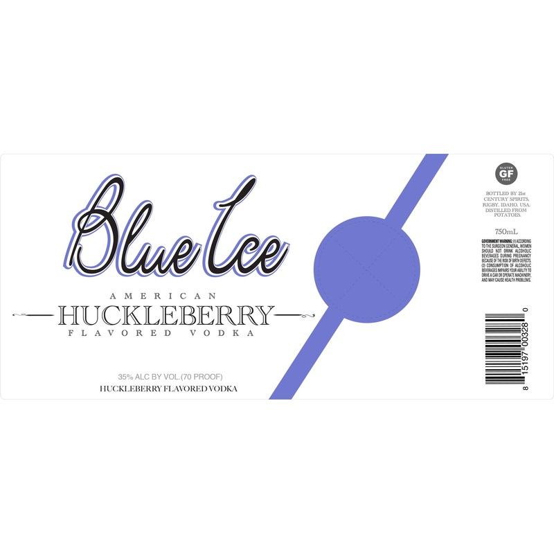 BLUE ICE HUCKLEBERRY VODKA 10/12 PK 50ML MINIS 600 mL (10) 10 Pack