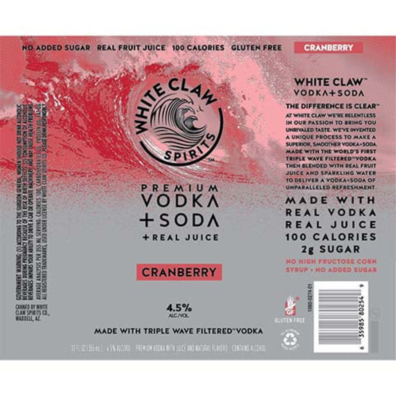 White Claw Cranberry 12OZ SINGLE CAN