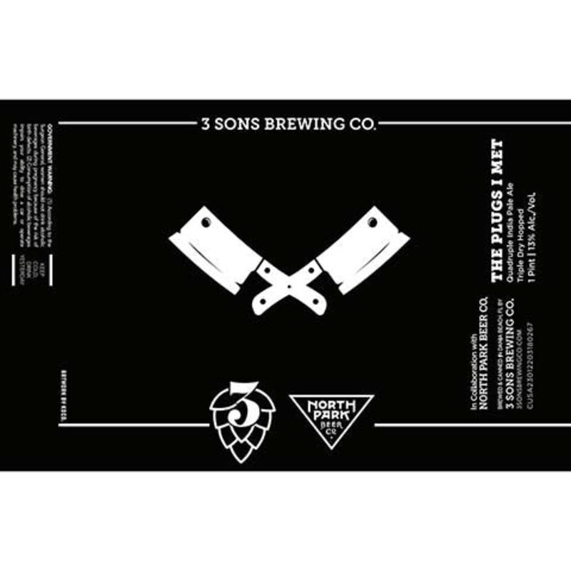 3 Sons The Plugs I Met Quadruple IPA 16OZ SINGLE CAN