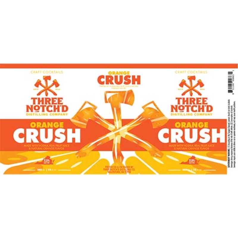 Three Notch’d Orange Crush 12OZ SINGLE CAN