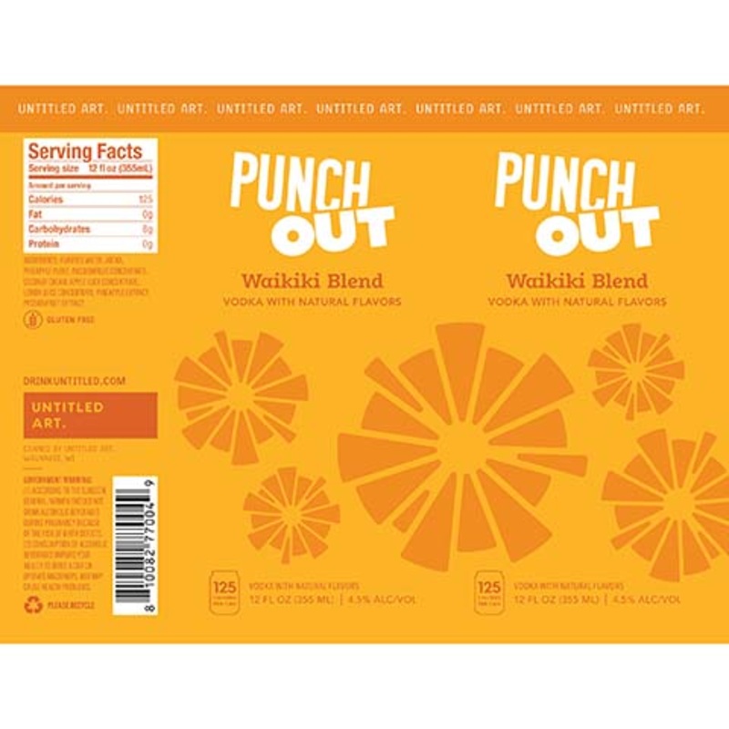 Untitled Art Punch Out Waikiki Blend Vodka 12OZ SINGLE CAN