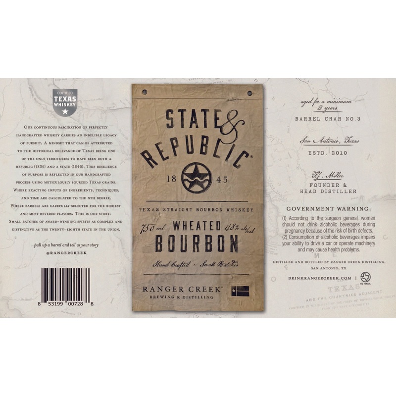 State & Republic Texas Straight Wheated Bourbon Whiskey