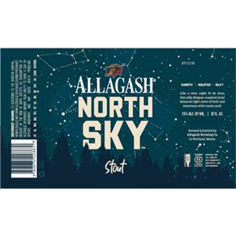 ALLAGASH NORTH SKY STOUT 6/4PK CANS 16 oz (24)