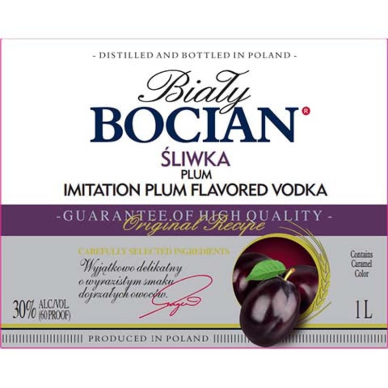 Bialy Bocian Plum Vodka 1L BTL