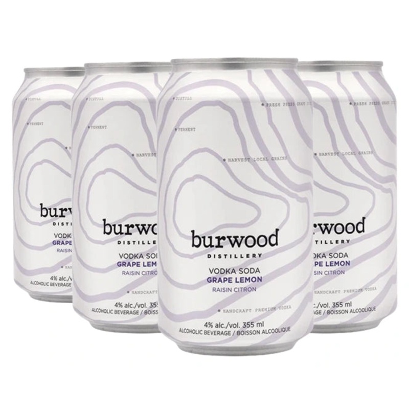 BURWOOD GRAPE LEMON VODKA SODA 355ML 6PK CAN @ St. Albert [1027614] 2130 ml