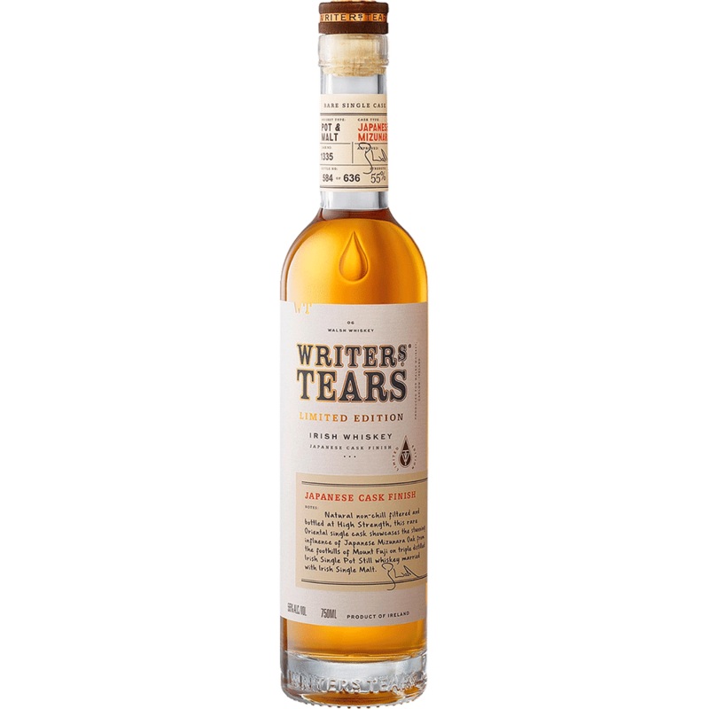 WRITERS TEARS BLENDED IRISH WHISKEY COPPER POT JAPANASE MIZUNARA CASK FINISH 110 750ML 750ML