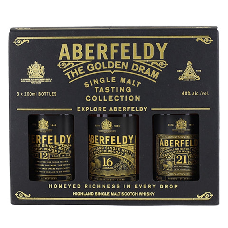 Aberfeldy The Golden Dram Single Malt Tasting Collection 3PK 200ML BTL